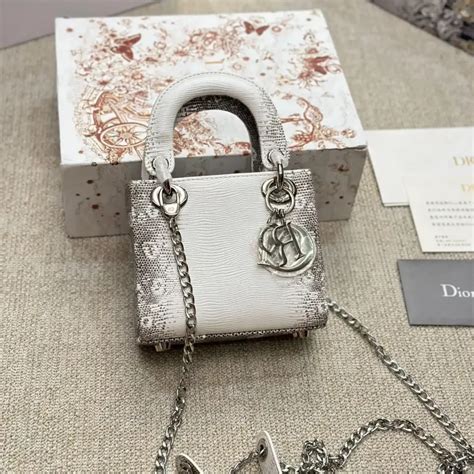 dior small bag white|mini lady dior lizard bag.